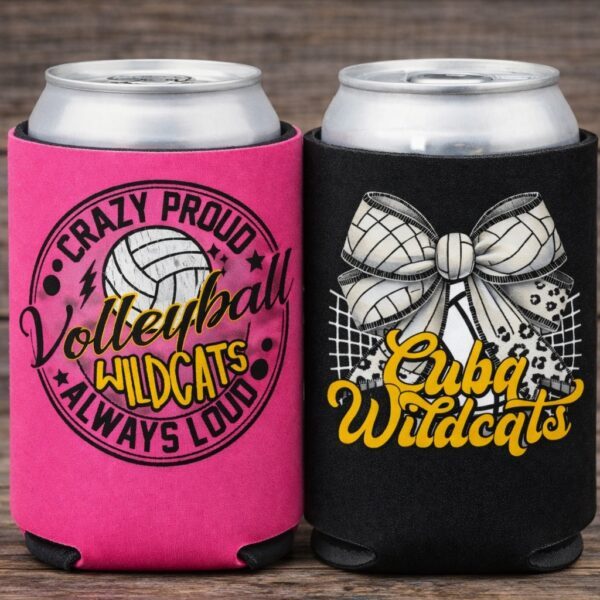 Cuba Wildcats Volleyball Can Cooler