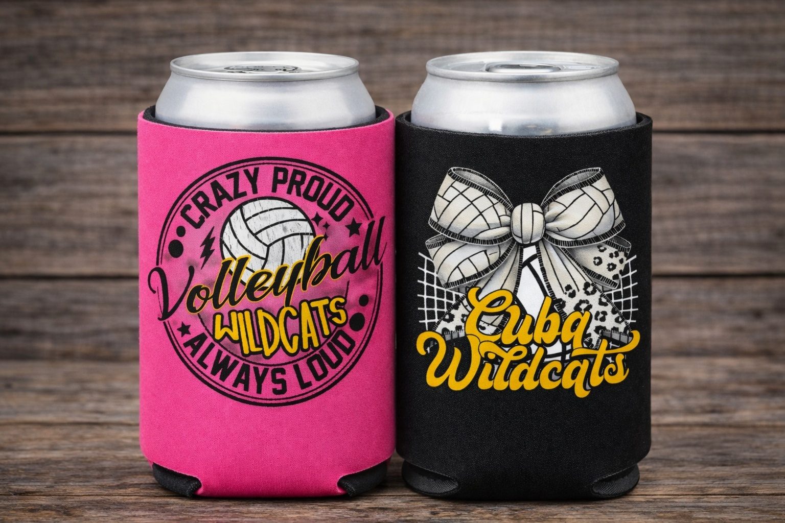 Cuba Wildcats Volleyball Can Cooler