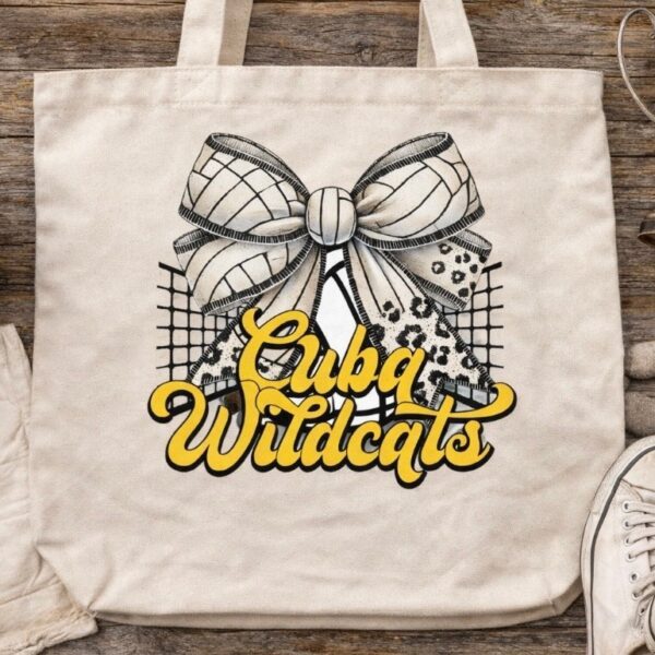 Cuba Wildcats Volleyball Canvas Tote