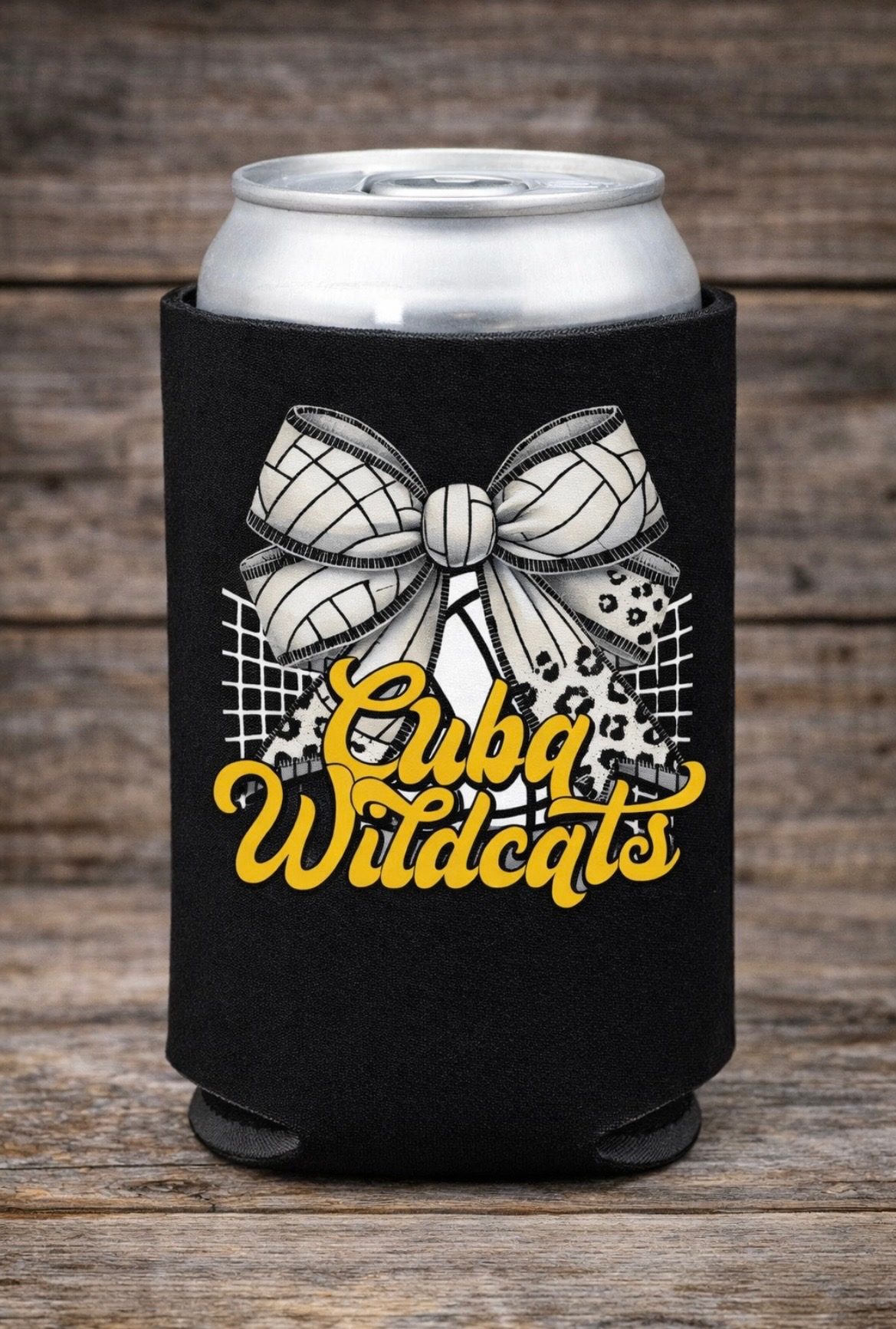 Cuba Wildcats Volleyball Can Cooler - Image 3