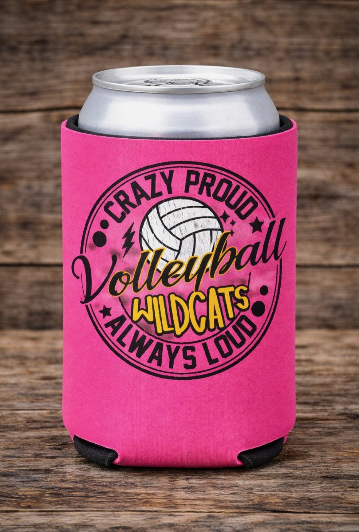 Cuba Wildcats Volleyball Can Cooler - Image 2