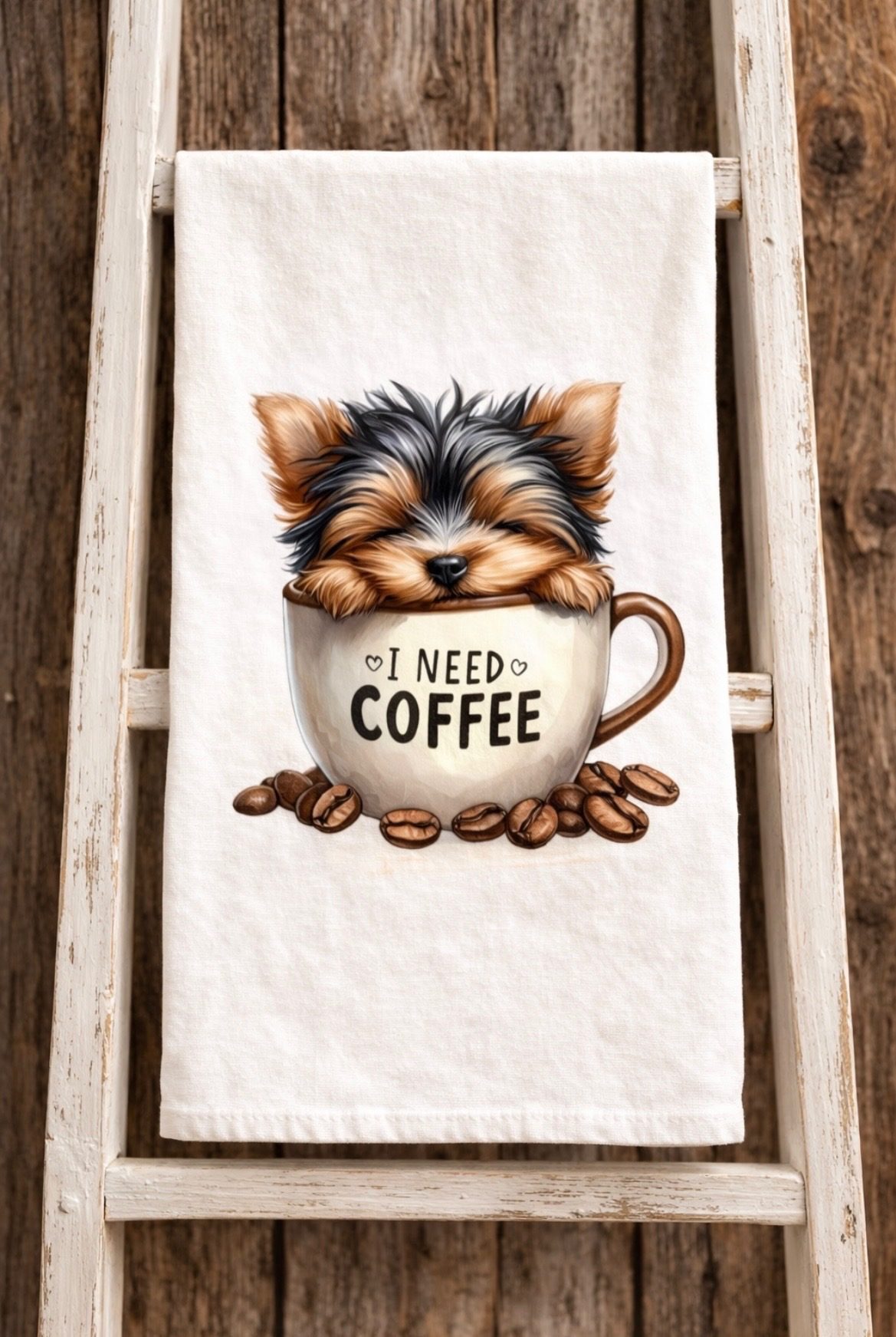 I Need Coffee Puppies 3 Tea/Hand Towels - Image 6