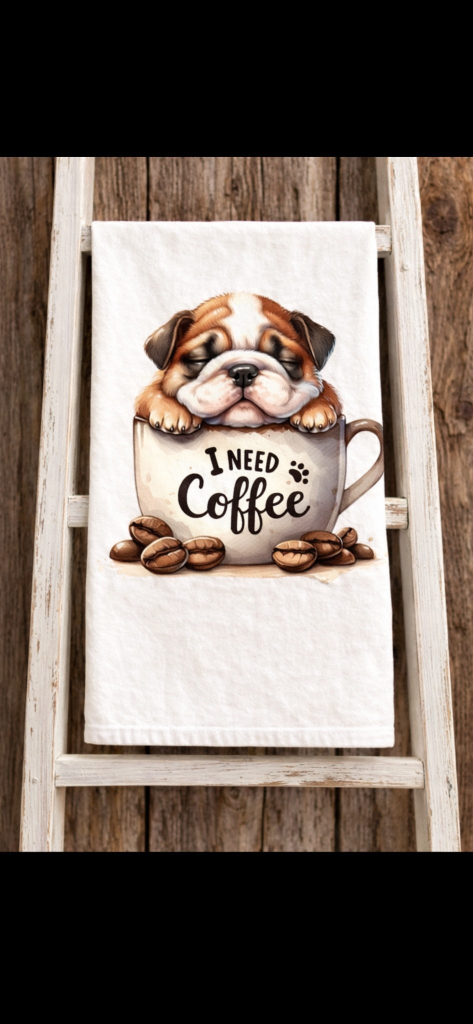 I Need Coffee Puppies 4 Tea/Hand Towels - Image 7