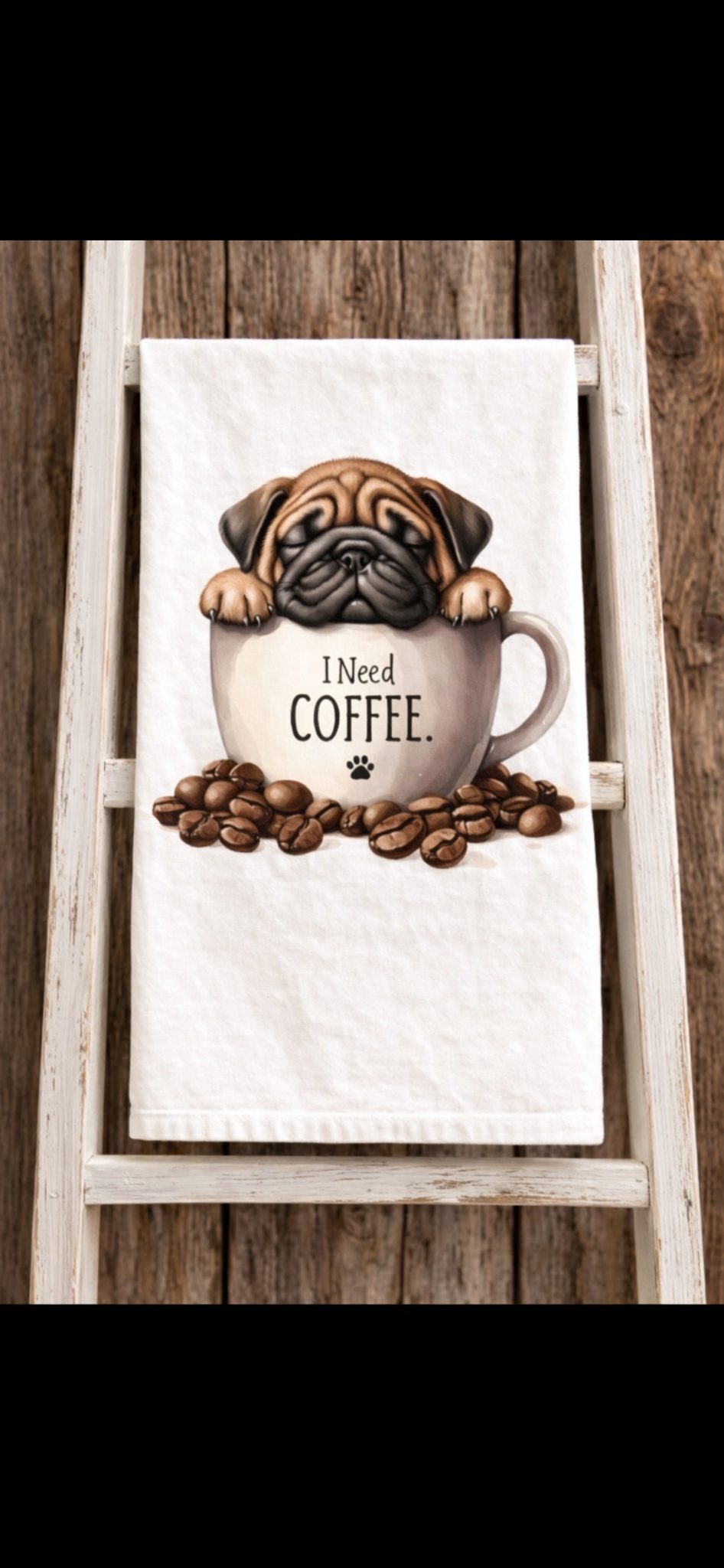I Need Coffee Puppies 4 Tea/Hand Towels - Image 6