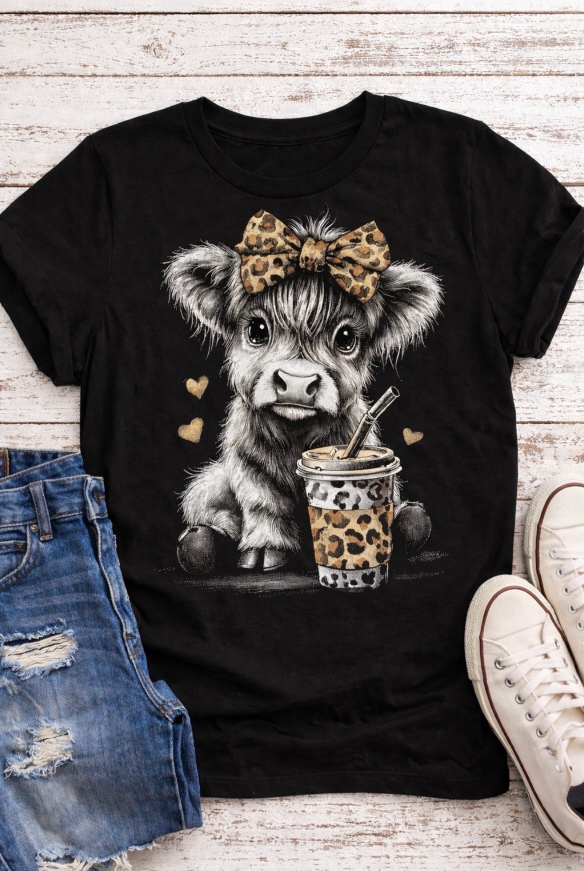 Cow with Iced Coffee