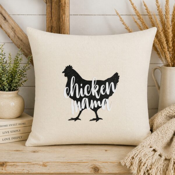 Chicken Mama Throw Pillow