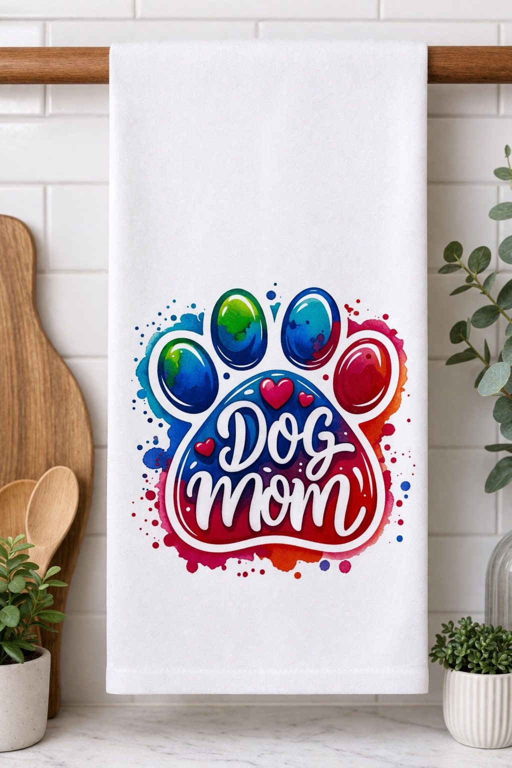 Dog Mom Tea/Hand Towel