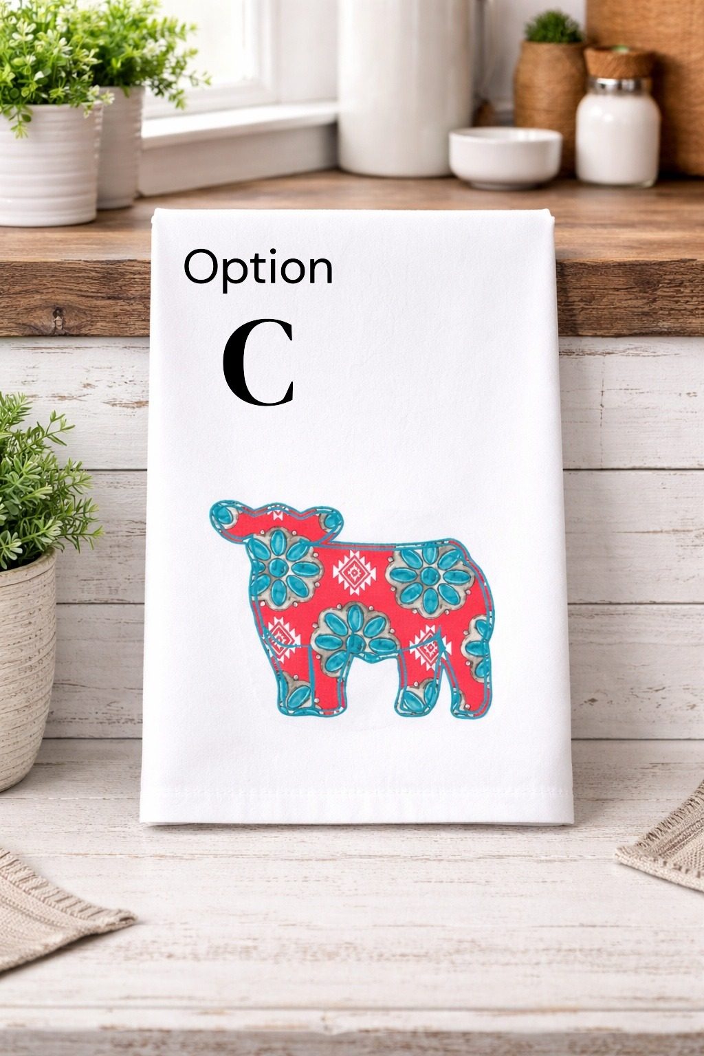 Boho Western Pattern Animal Tea/Hand Towels - Image 4