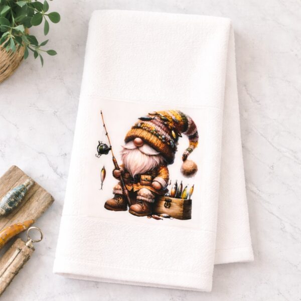 Fishing Gnome Tea/Hand Towel