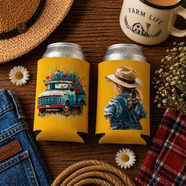 Country Theme Can Coolers