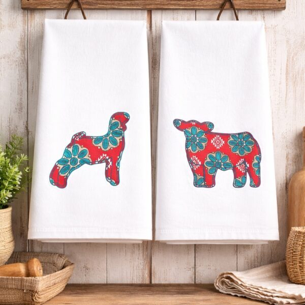 Boho Western Pattern Animal Tea/Hand Towels
