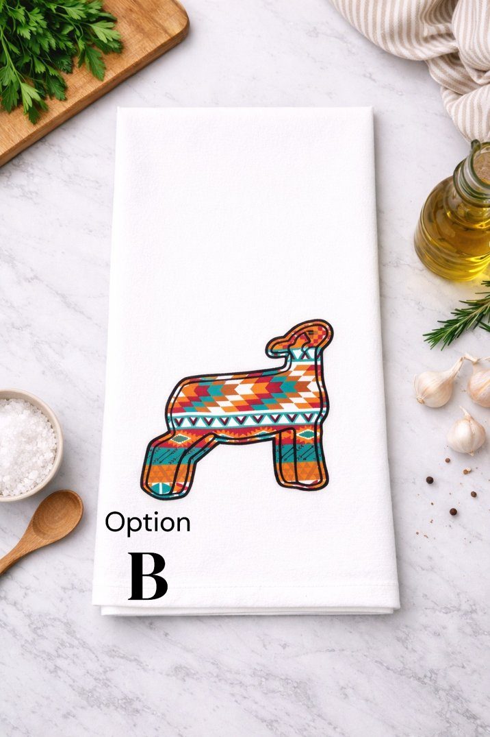 Southwestern Pattern Animal Tea/Hand Towels - Image 3