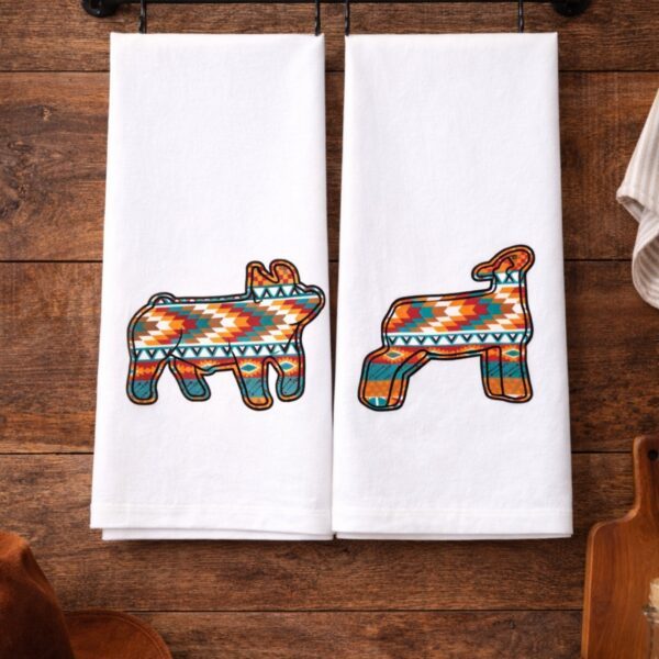 Southwestern Pattern Animal Tea/Hand Towels