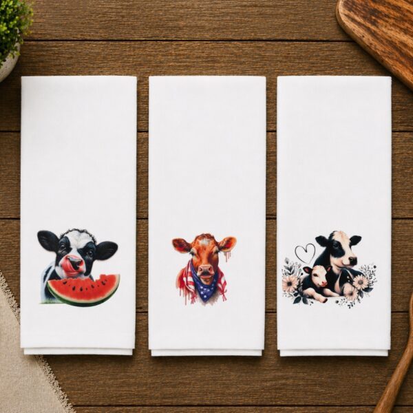Cow Theme Tea/Hand Towels