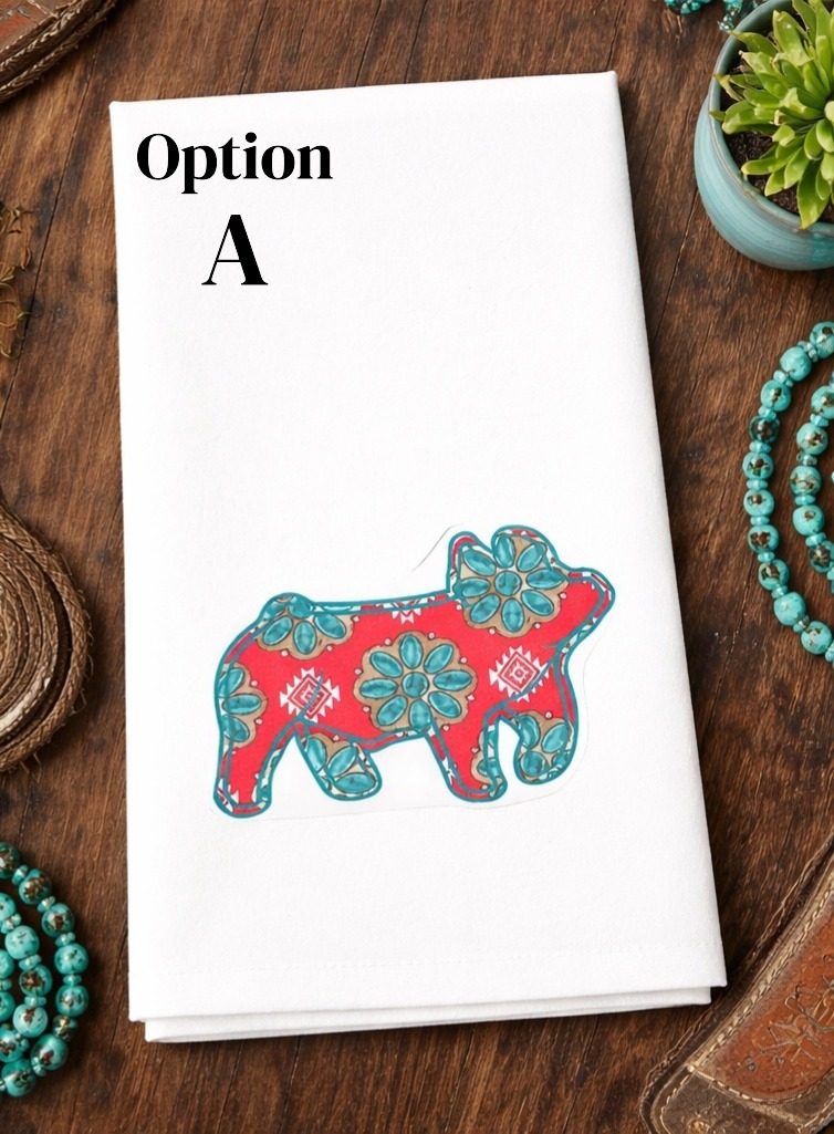Boho Western Pattern Animal Tea/Hand Towels - Image 2
