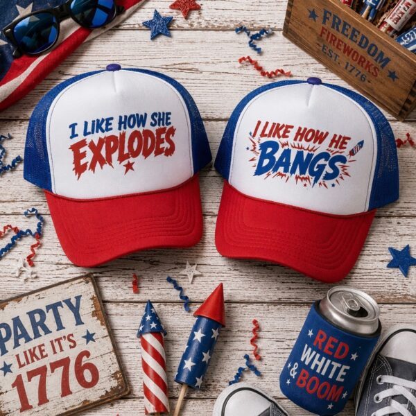 His and Hers 4th of July Hat Set