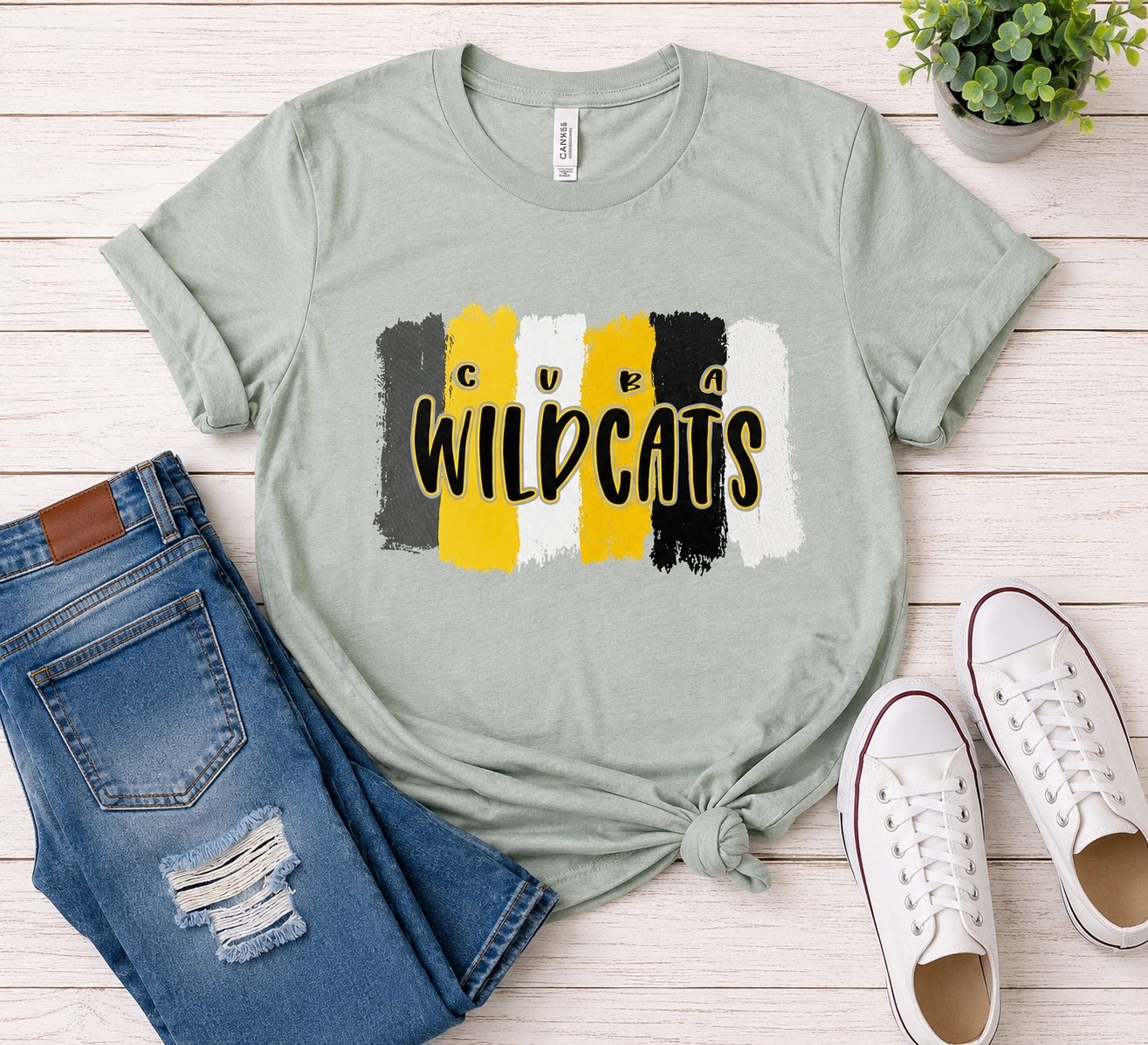 Cuba Wildcats Striped Background - Image 3