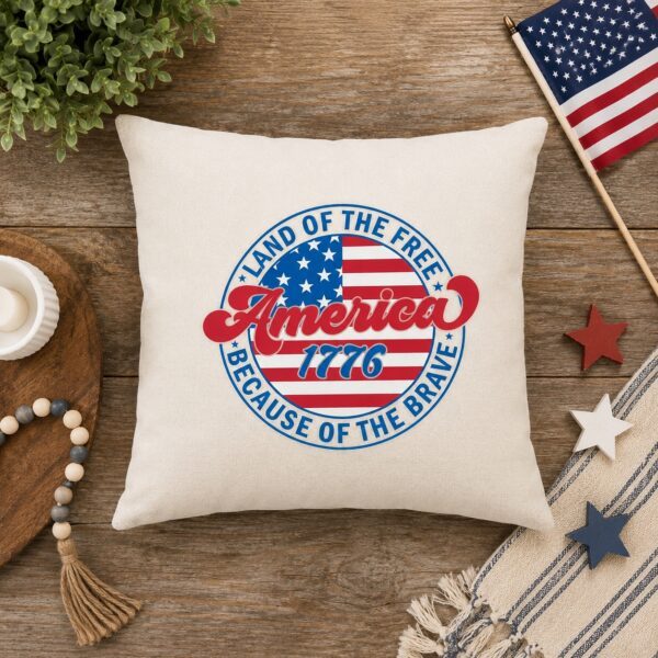 Land of the Free because of the Brave Pillow Cover