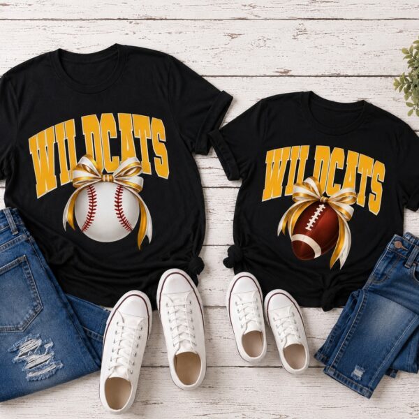 Wildcats Baseball/Football w/ Bow