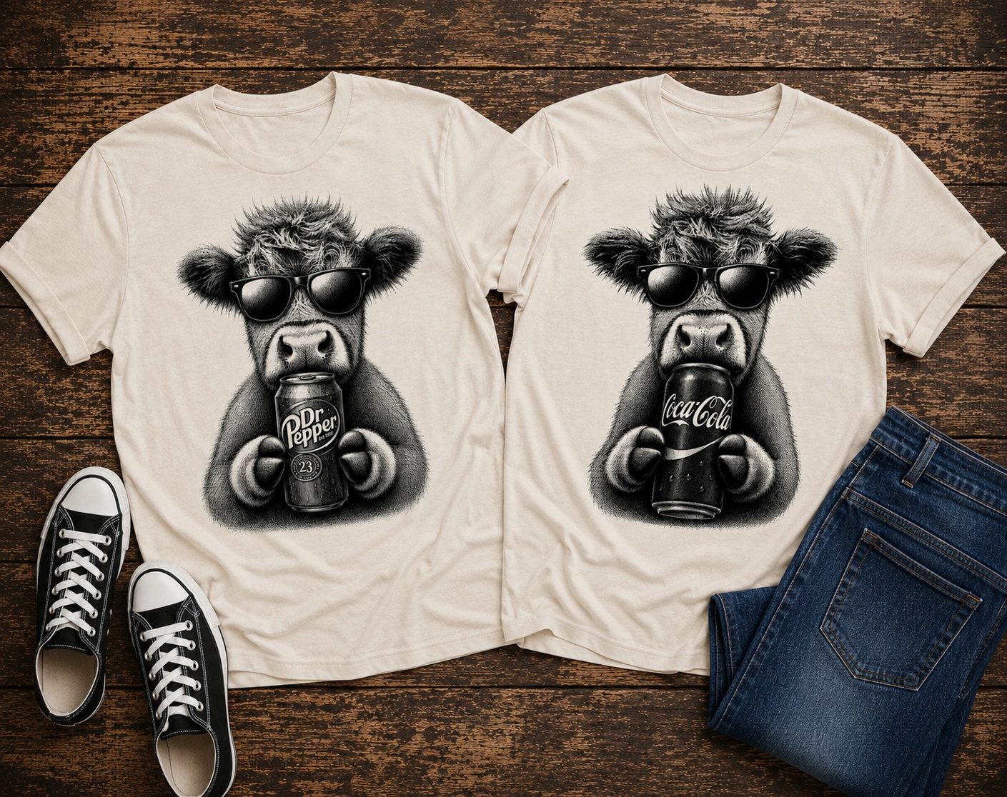 Cow Drinking Soda