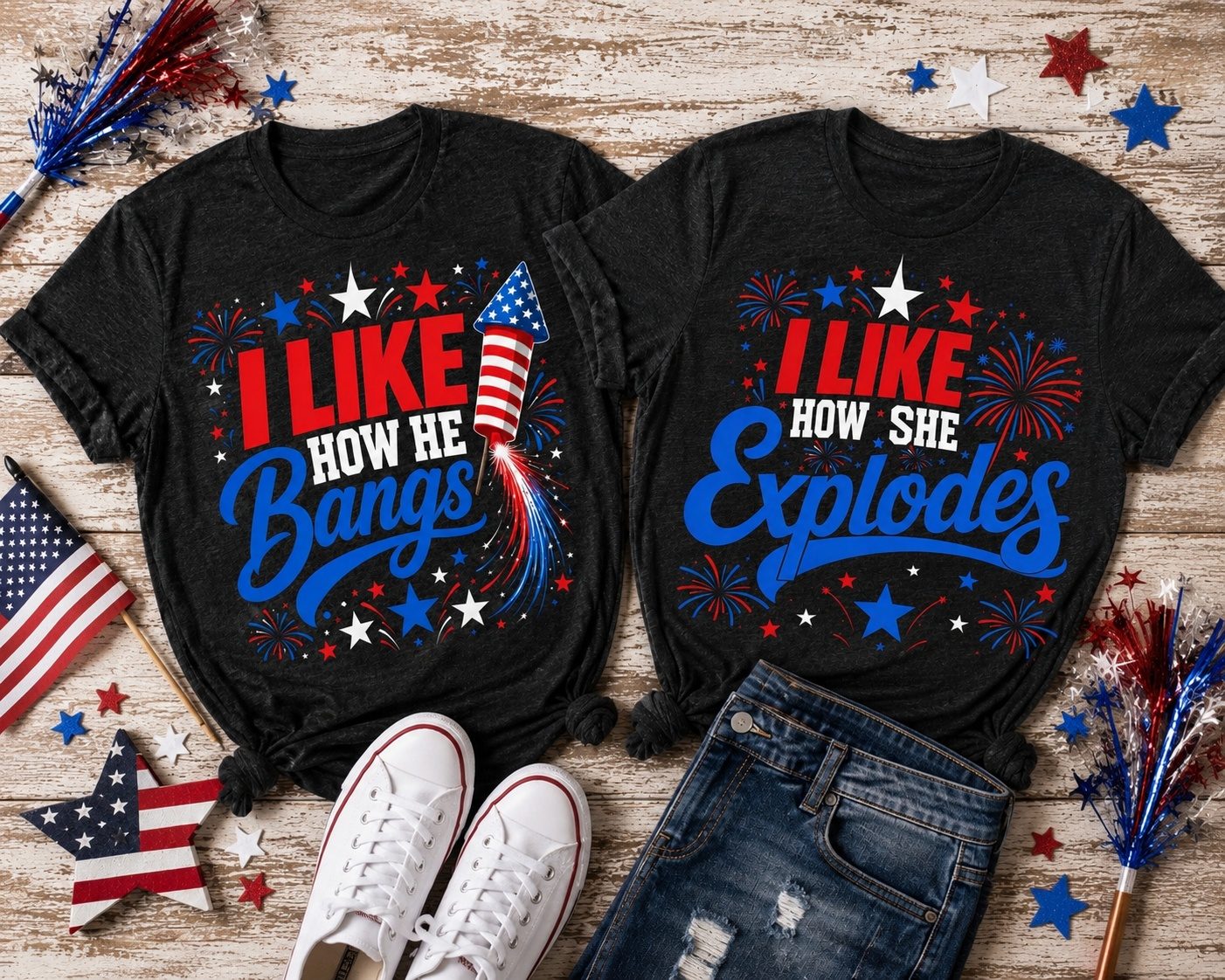 His and Hers 4th of July Shirts